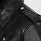 Elvis Presley Roustabout Black Biker Leather Jacket for Men - model wearing the jacket
