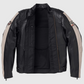 Men's Harley Davidson Enduro Leather Riding Beige Jacket - side angle view