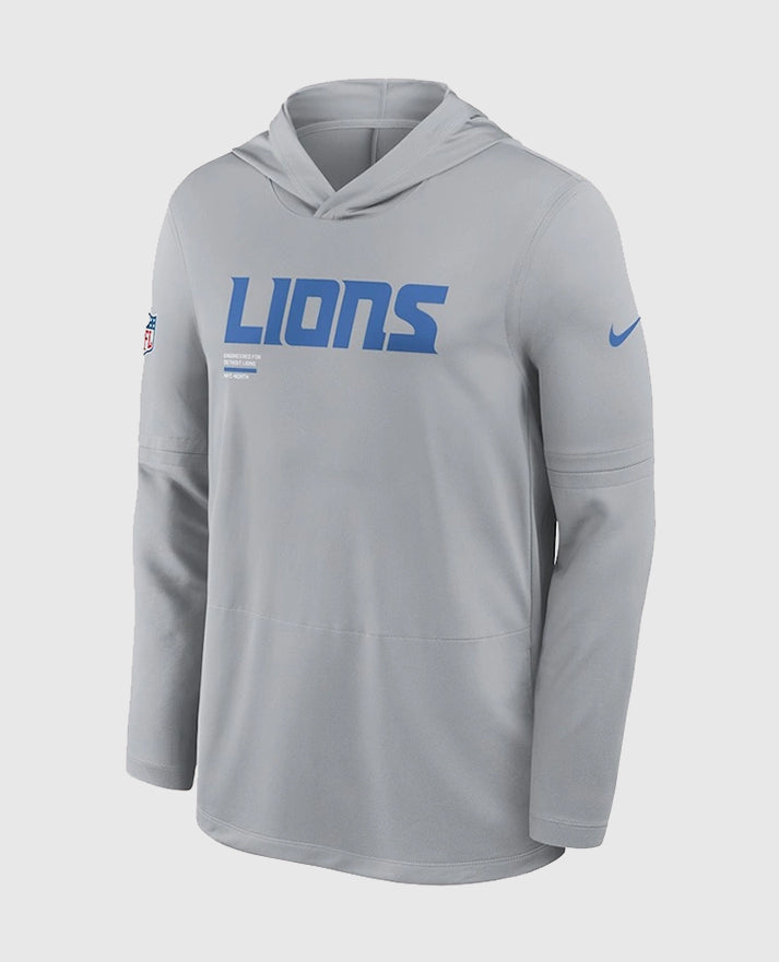 Detroit Lions Sideline Performance Long Sleeve Hoodie T-Shirt - view 3