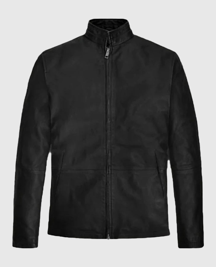 Tom Cruise Mission Impossible 7 Black Leather Jacket for Men - back view