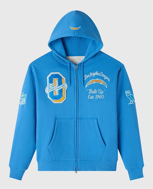 OVO 2025 Los Angeles Chargers Waffle Lined Hoodie - view 1