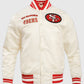 San Francisco 49ers White & Black Leather Jacket for Men - inner lining view