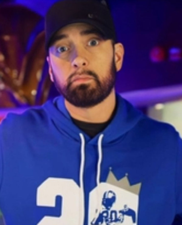 Eminem Barry Sanders Blue Hoodie - view 4