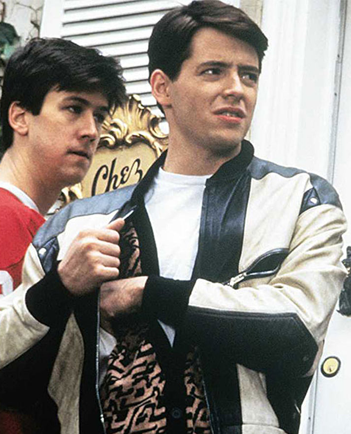 Matthew Broderick Ferris Bueller's Day Off White & Black Leather - inner lining view