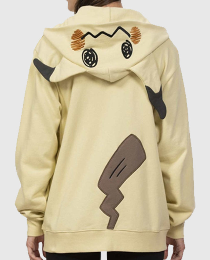 Mimikyu Themed French Terry Zip-Up Hoodie - view 4