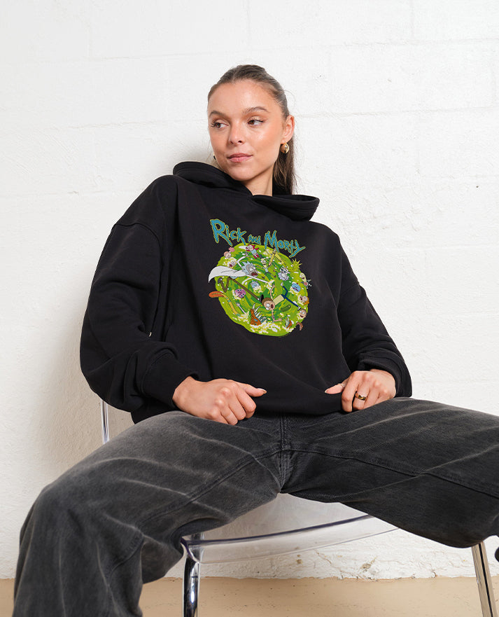 Rick and Morty Portal Collage Hoodie - view 4
