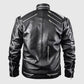 Michael Jackson Beat It Black Leather Jacket for Men - side angle view