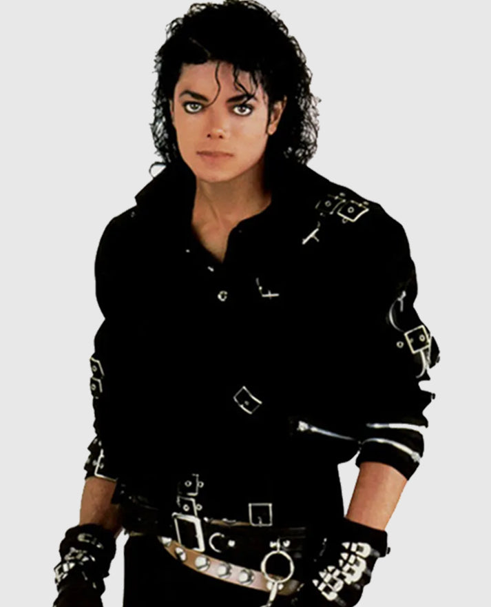 Bad Michael Jackson Black Leather Jacket for Men – Premium Outerwear - sleeve and cuff detail