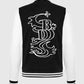 Black Dragon Tokyo Revengers Varsity Leather Jacket for Women - back view
