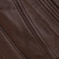 Men's Blouson Brown Leather Jacket – Premium Outerwear - inner lining view