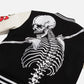 Godspeed Skull Rod Halloween White & Black Leather Jacket for Men - sleeve and cuff detail