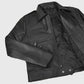 Women's Black Moto Leather Jackets Jacket – Custom Fit - model wearing the jacket