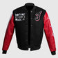 Court Culture Dwyane Wade Red & Black Leather Jacket for Men - side angle view