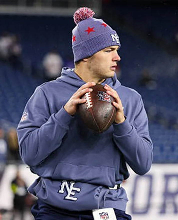 Drake Maye Patriots Rivalries Sideline Hoodie - view 2