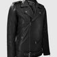 Rutland Black Riding Leather Biker Jacket for Men – Custom Fit - side angle view