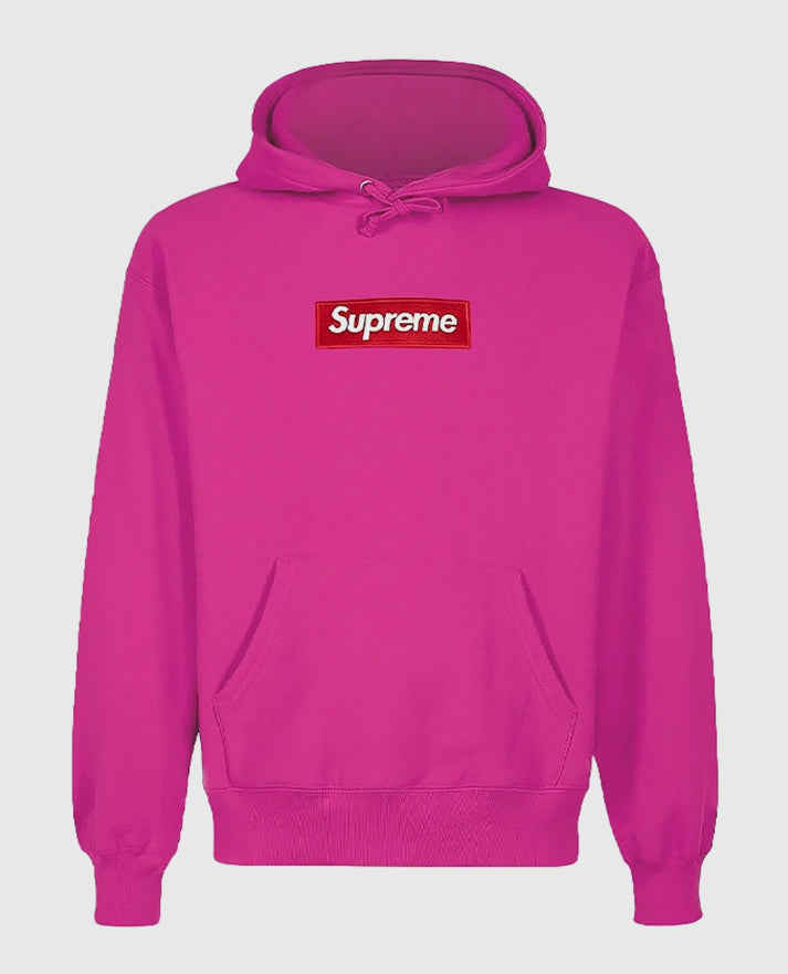 Supreme Box Logo Pink Hoodie - view 1
