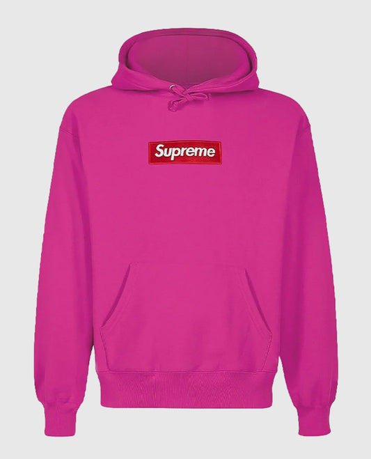 Supreme Box Logo Pink Hoodie - view 1