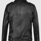 Negan Walking Dead Black Biker Leather Jacket for Men - side angle view