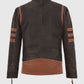 X - Men Origins Wolverine Brown Leather Suede Jacket for Men - side angle view