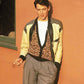 Matthew Broderick Ferris Bueller's Day Off White & Black Leather - model wearing the jacket