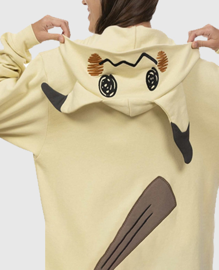 Mimikyu Themed French Terry Zip-Up Hoodie - view 5