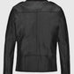 Ansel Elgort Black Leather Jacket for Men – Custom Fit - side angle view
