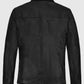 Christian Bale Black Leather Jacket for Men | Genuine Leather - side angle view
