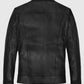 Aaron Taylor Johnson Black Leather Jacket for Men | Genuine Leather - side angle view