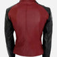 Beauty and the Beast Kristin Kreuk Red Biker Leather Jacket for Women - side angle view