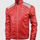 Michael Jackson Beat It Red Leather Jacket for Men - inner lining view