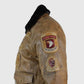 Men's Aviator Fur Brown Bomber Leather Jacket – Custom Fit - side angle view