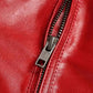 Women's Shearling Red Leather Jacket – Premium Outerwear - side angle view