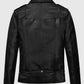 Jimin Black Biker Leather Jacket for Men – Premium Outerwear - side angle view