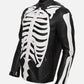 Halloween Special Spooky Skeleton Bones Cosplay Black Leather Jacket - side angle view