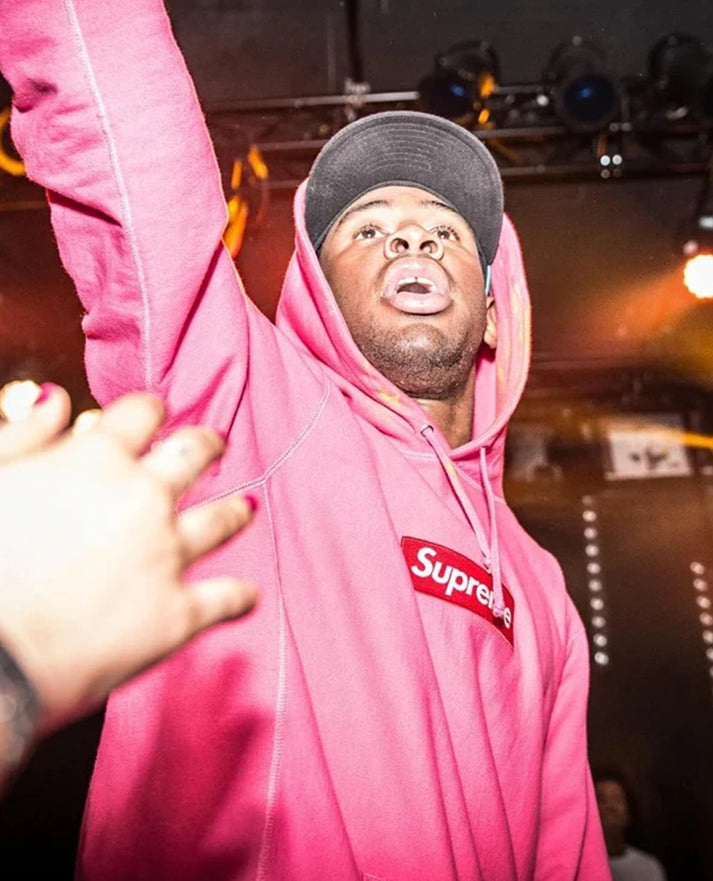 Supreme Box Logo Pink Hoodie - view 2