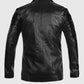 Jim Morrison Black Leather Jacket for Men – Custom Fit - side angle view