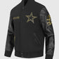 Dallas Cowboys Black & Gold Varsity Jacket - sleeve and cuff detail