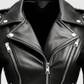 Women's Black Stud Biker Leather Jacket – Custom Fit