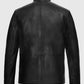 Eric Dane Grey's Anatomy Black Leather Jacket for Men - side angle view