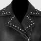Eva Studded Black Leather Biker Jacket for Women | Genuine Leather - inner lining view