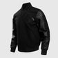 MLB Boston Red Sox Men's Black Varsity Leather Jacket - side angle view