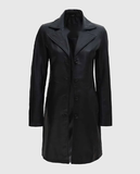 Women's Real Leather Black Coat | Genuine Leather – Premium Outerwear