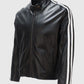 Lethal Weapon Mel Gibson Black Cafe Racer Leather Jacket for Men - inner lining view