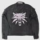 Cyberpunk 2077 Samurai Wolf School Black Leather Jacket for Men - side angle view