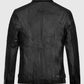 David Schwimmer Friends Season 4 Black Leather Jacket for Men - side angle view