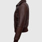 Women's Bomber Brown Leather Jacket – Custom Fit | Genuine Leather
