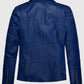 Antonio Banderas Blue Leather Biker Jacket for Men - side angle view