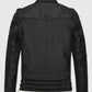 Freddie Mercury Black Leather Biker Jacket for Men - side angle view