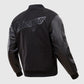 MLB Chicago White Sox Black Men's Varsity Leather Jacket - collar and zip close-up