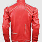 Michael Jackson Beat It Red Leather Jacket for Men - side angle view